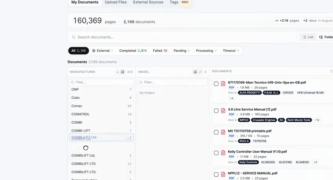 A document being moved to a different automatically generated folder in Opero